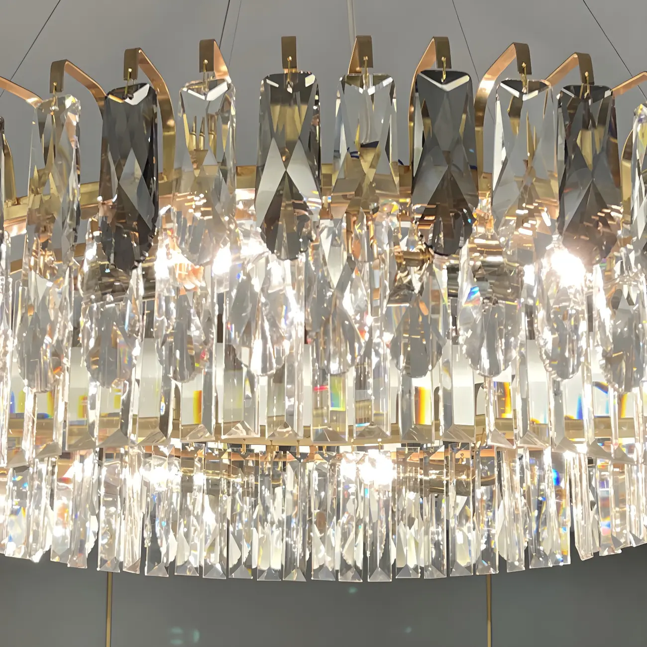 Elegant Modern Oval Clear Crystal Chandelier