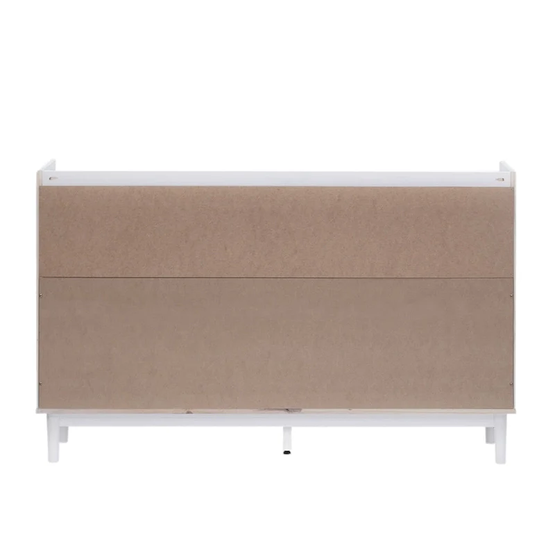 Solid Pine Wood 9-Drawer Dresser with Gallery Top