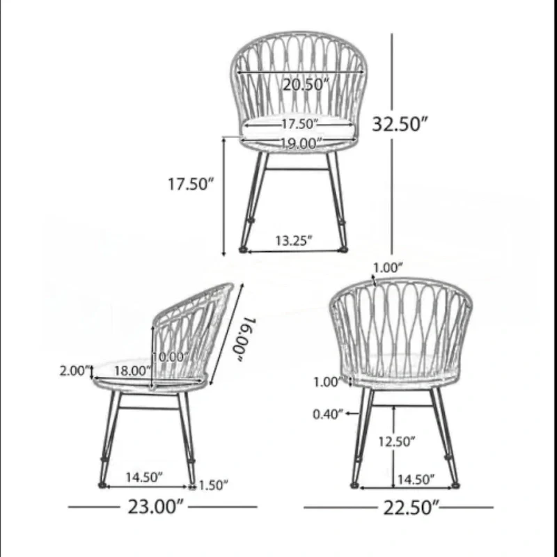 Industrial Dining Chairs set of 2