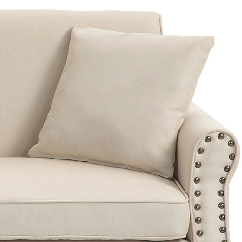 Modern 73 Nailhead Trim Loveseat Sofa
