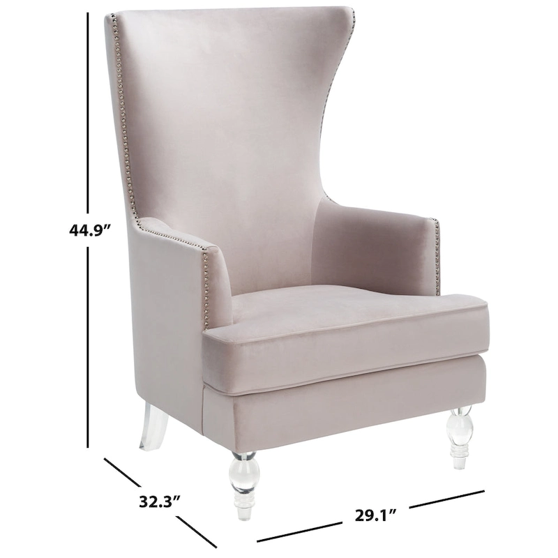 SAFAVIEH Couture Cath Modern Wingback Chair - 29Wx32Dx45H