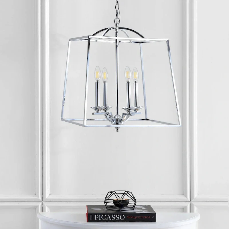 Virginia 14.5  3-light Metal LED Pendant, Chrome by JONATHAN Y