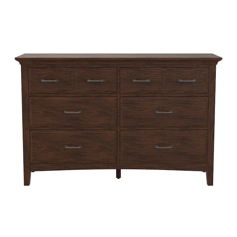 OSP Home Furnishings Modern Mission Queen Bedroom Set with 2 Nightstands and 1 Dresser