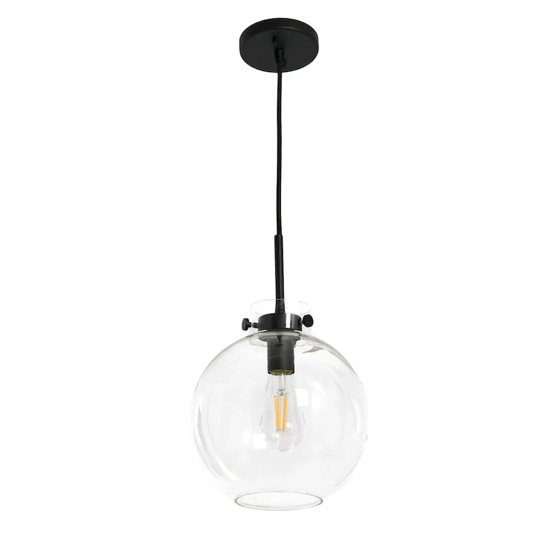 Robert Stevenson Lighting Marson - Clear Glass and Metal Ceiling Light