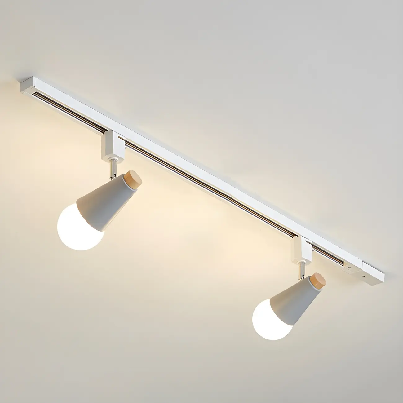 4-Light Modern Conical Adjustable Semi Flush Track Light