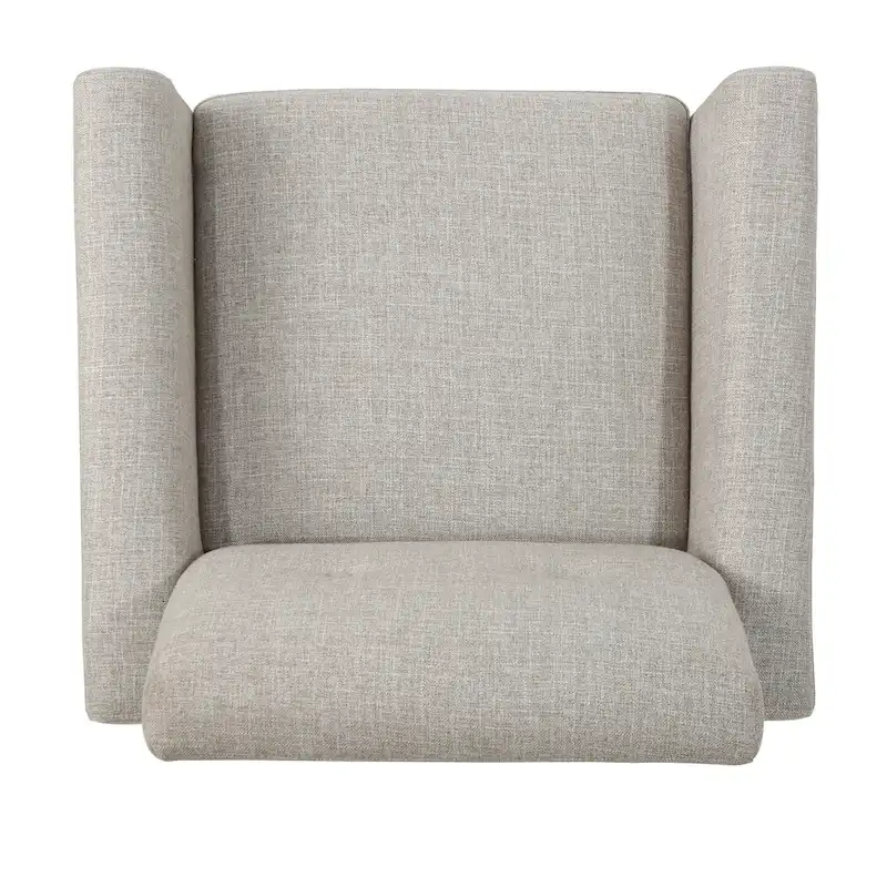 31.1 Upholstered Button Tufted Club Chair with Rubber Legs