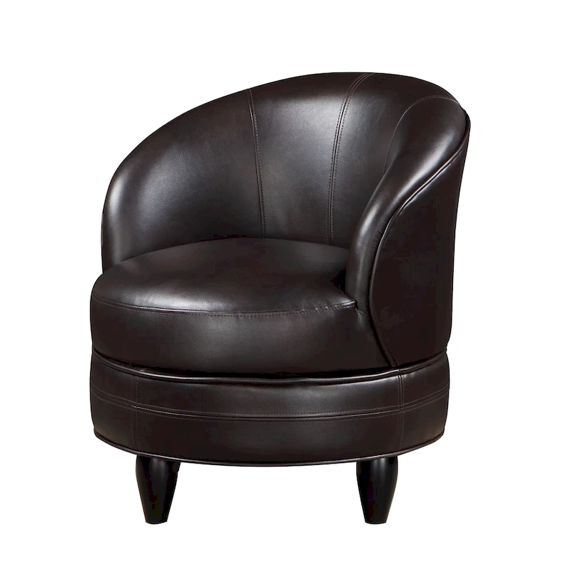 Steve Silver Stella Faux Leather Swivel Accent Chair