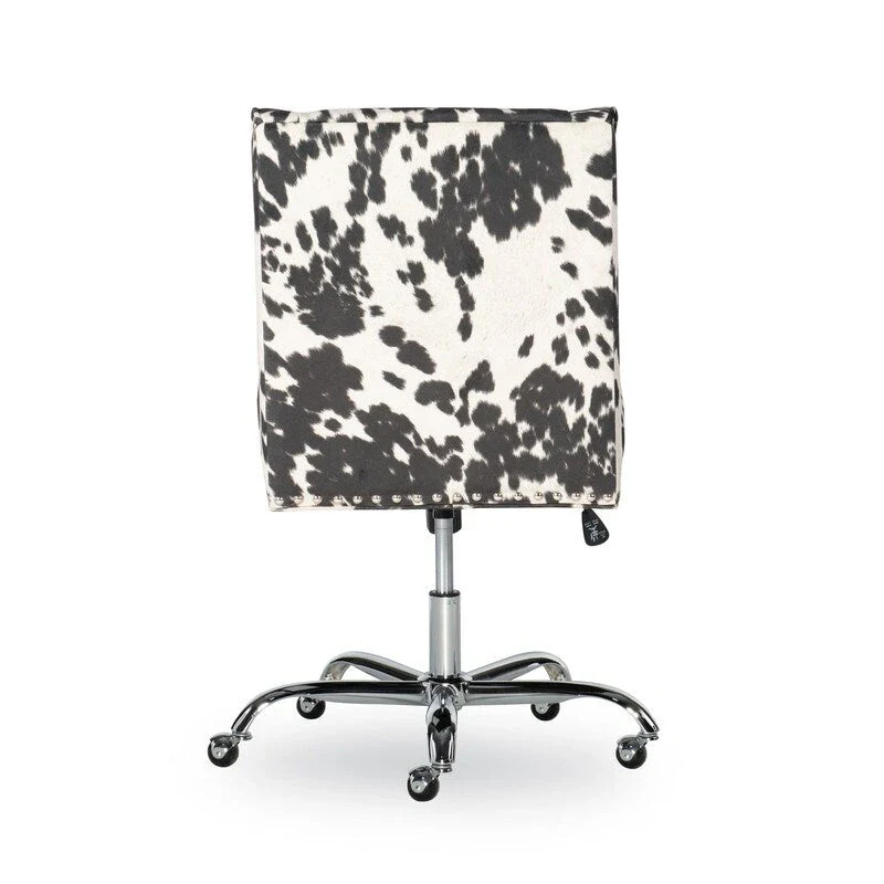 Violet Cow Print Office Chair