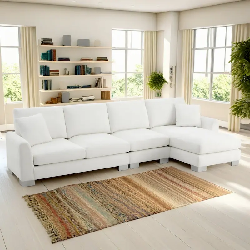 Rosita Modern L-shaped Sectional Sofa with Chaise Lounge by GDFStudio