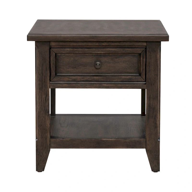 Paradise Valley Saddle Brown Rectangular End Table