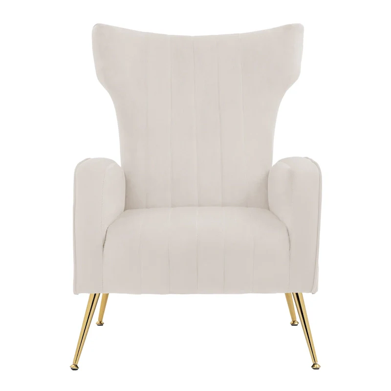 Upholstered Wingback Accent Chair - 26.4W x 37.8H x 32.6D