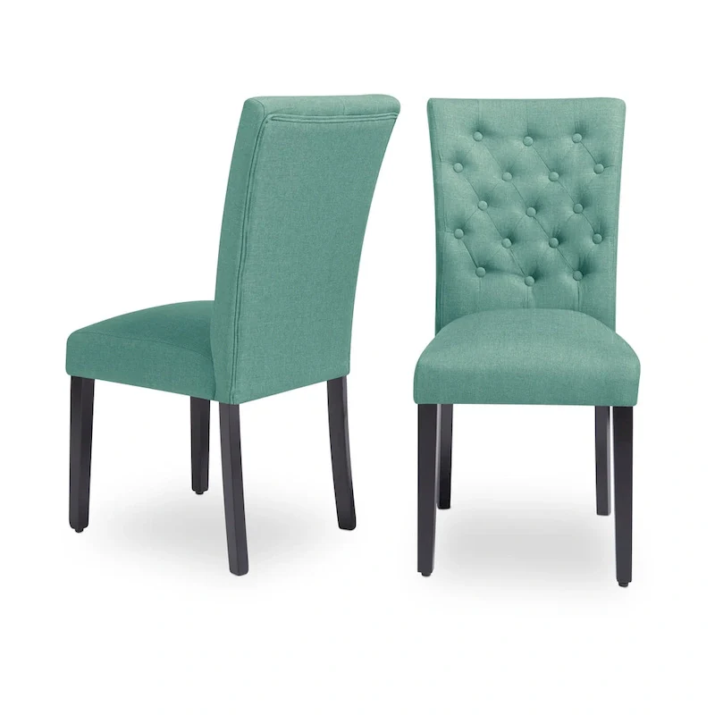 Fabric Armless Parsons Dining Chairs (Set of 2)