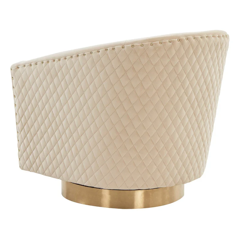 Quilted Swivel Tub Chair - 30Wx32Dx30H