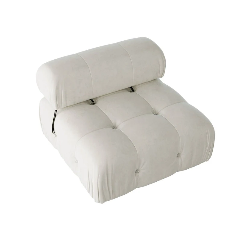 8-piece U-Shape Velvet Fabric Modular Sectional Sofa--138.6