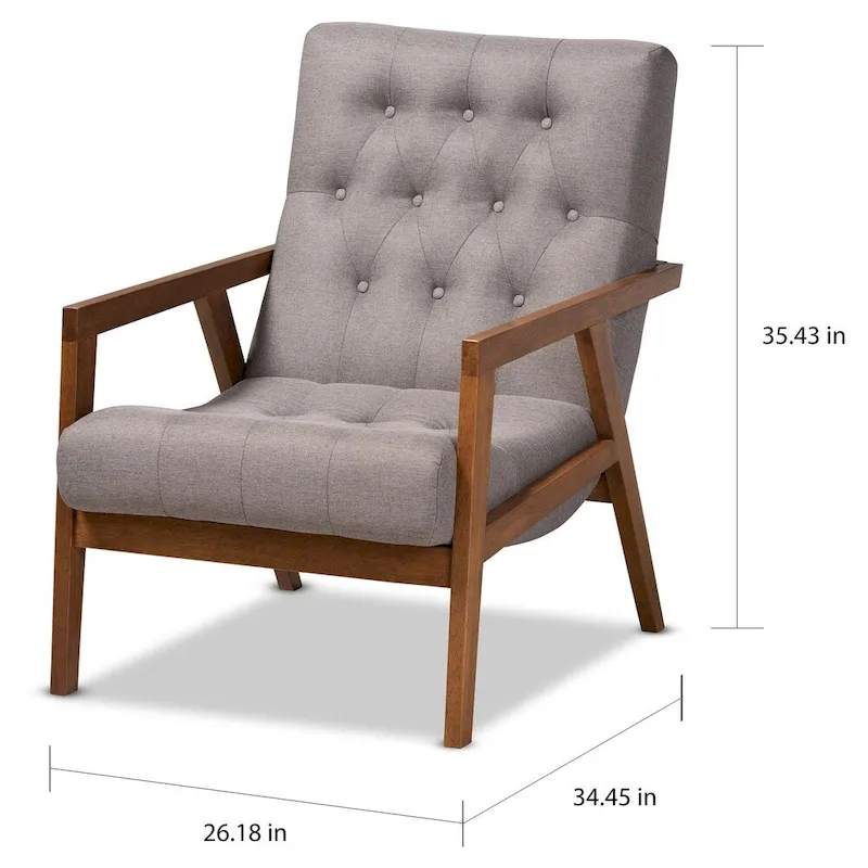 Carson Carrington Baberg Upholstered Armchair and Footstool Set