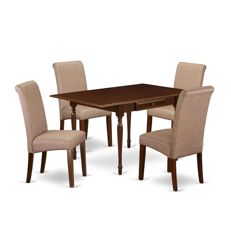 Dining Set Contains a Rectangle Dining Room Table with Dropleaf and Parson Chairs (Pieces Options)