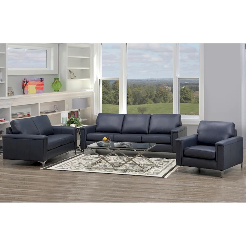 Lessa Modern Premium Top Grain Leather Sofa