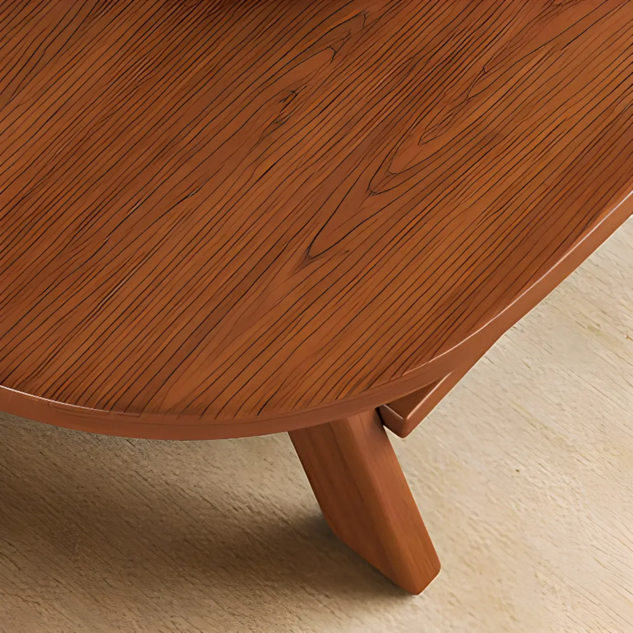 Classic Wooden Oval Coffee Table with Tilt Shelf