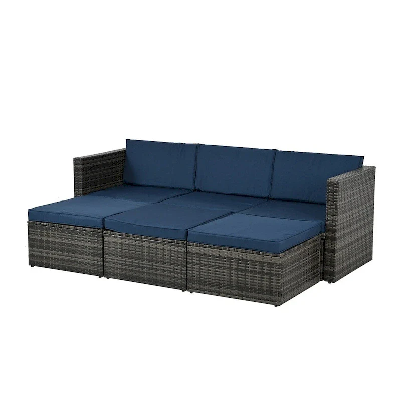 5 Set Wicker Furniture,Patio Furniture,Seasonal PE Wicker Furniture