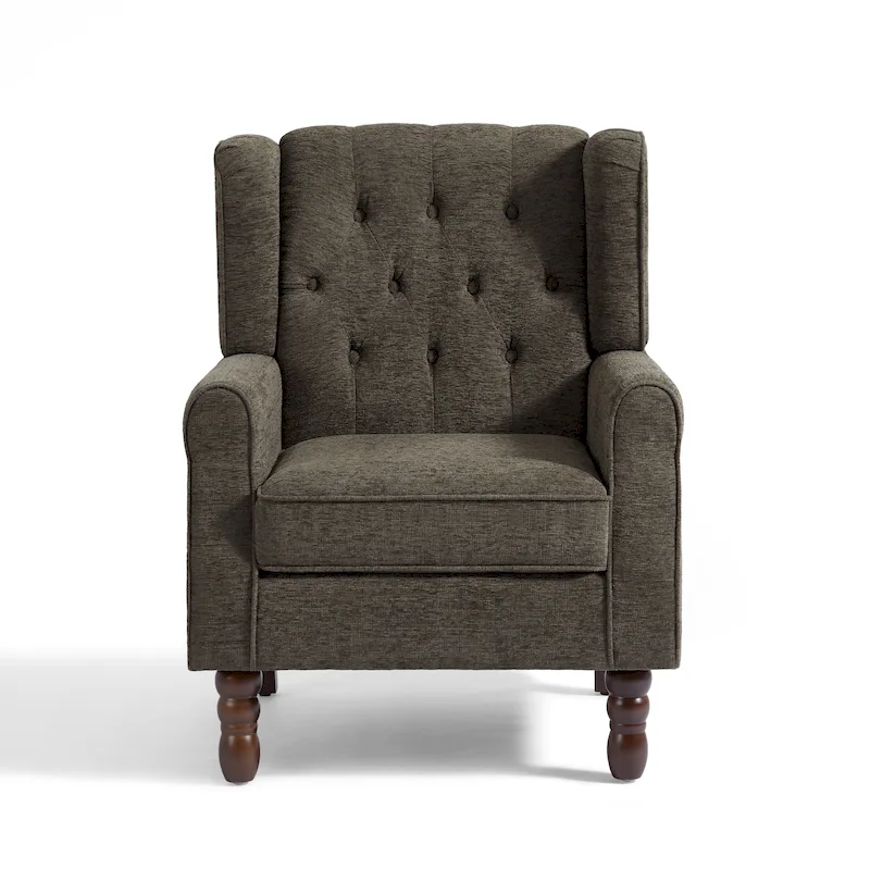 Button-Tufted Accent Chair Wingback Armchair - 38H