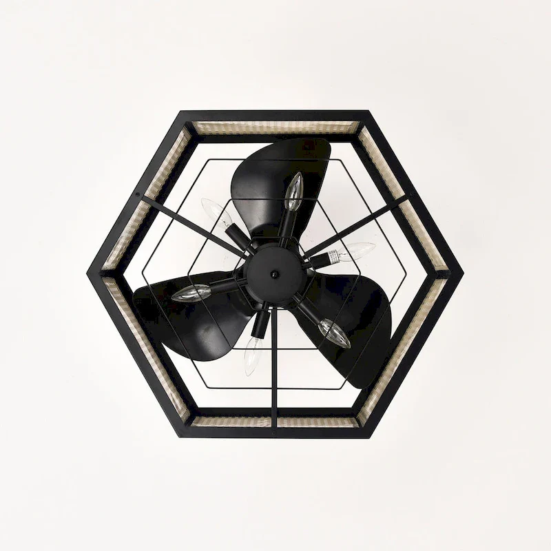 Neira 27 Inch Traditional Rattan Fandelier with Remote