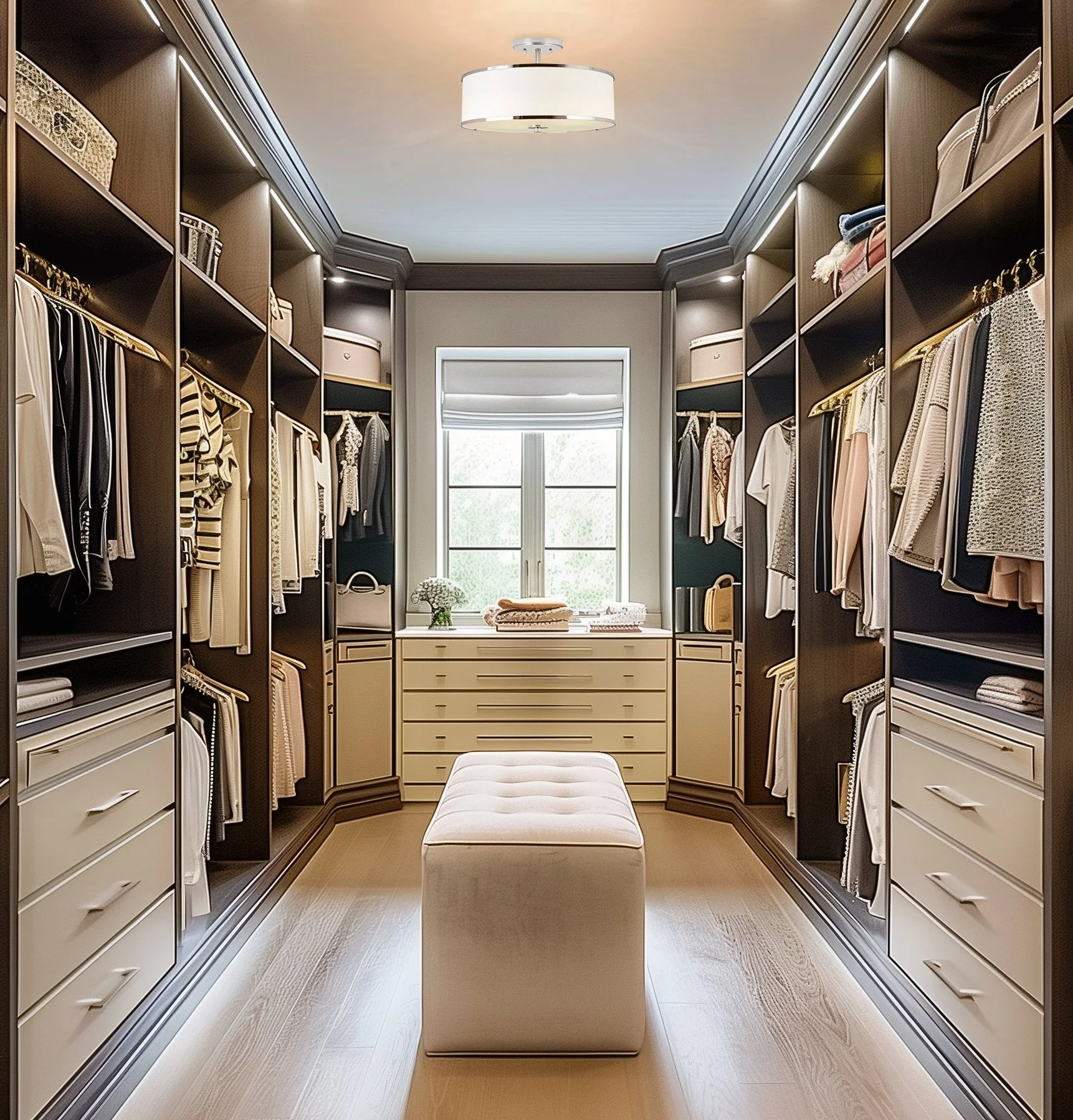 Chloe 15 Retro Modern 3-Light Semi-Flush Mount Ceiling Light