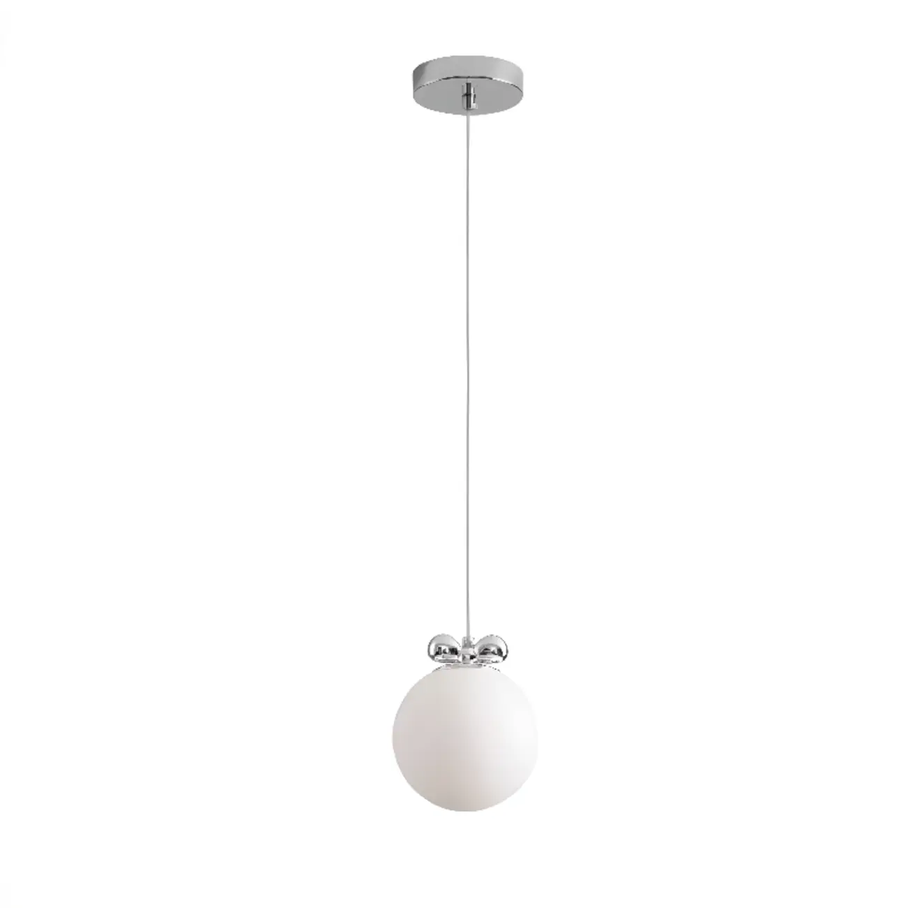 Modern Small White Globe LED Pendant Light for Living Room