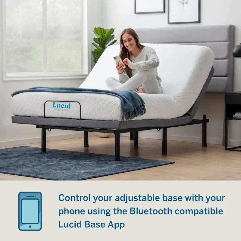 Lucid Deluxe Adjustable Bed Base