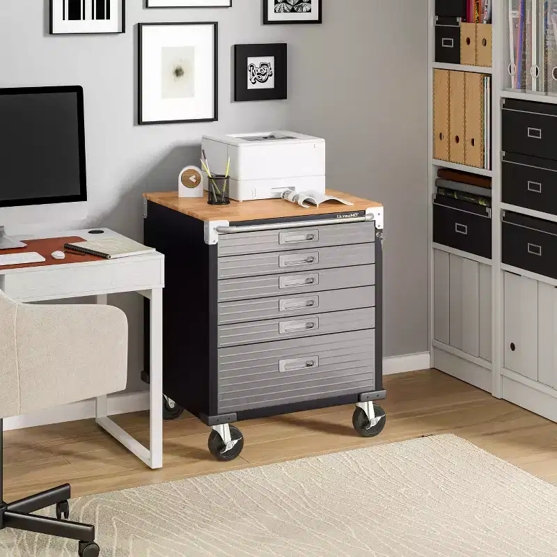 Seville Classics UltraHD 6-Soft Closing Drawer Cabinet, 28 x 25 x 34.5