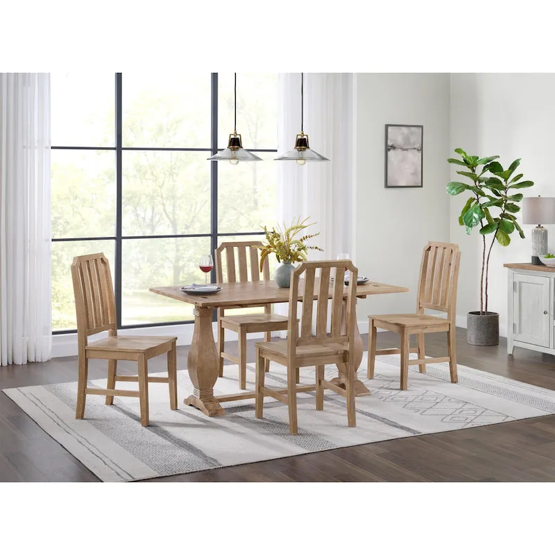 Napa 60 Solid Wood Pedestal Flip-top Sofa Console Table