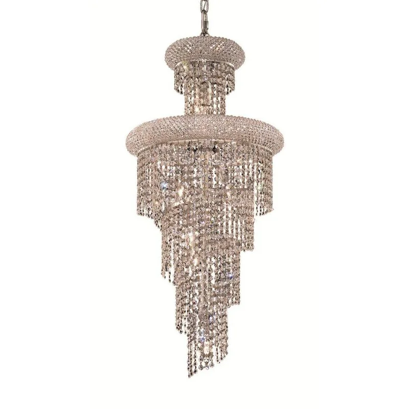 Elegant Lighting 16-inch Chrome Royal Cut Crystal Clear Hanging Fixture