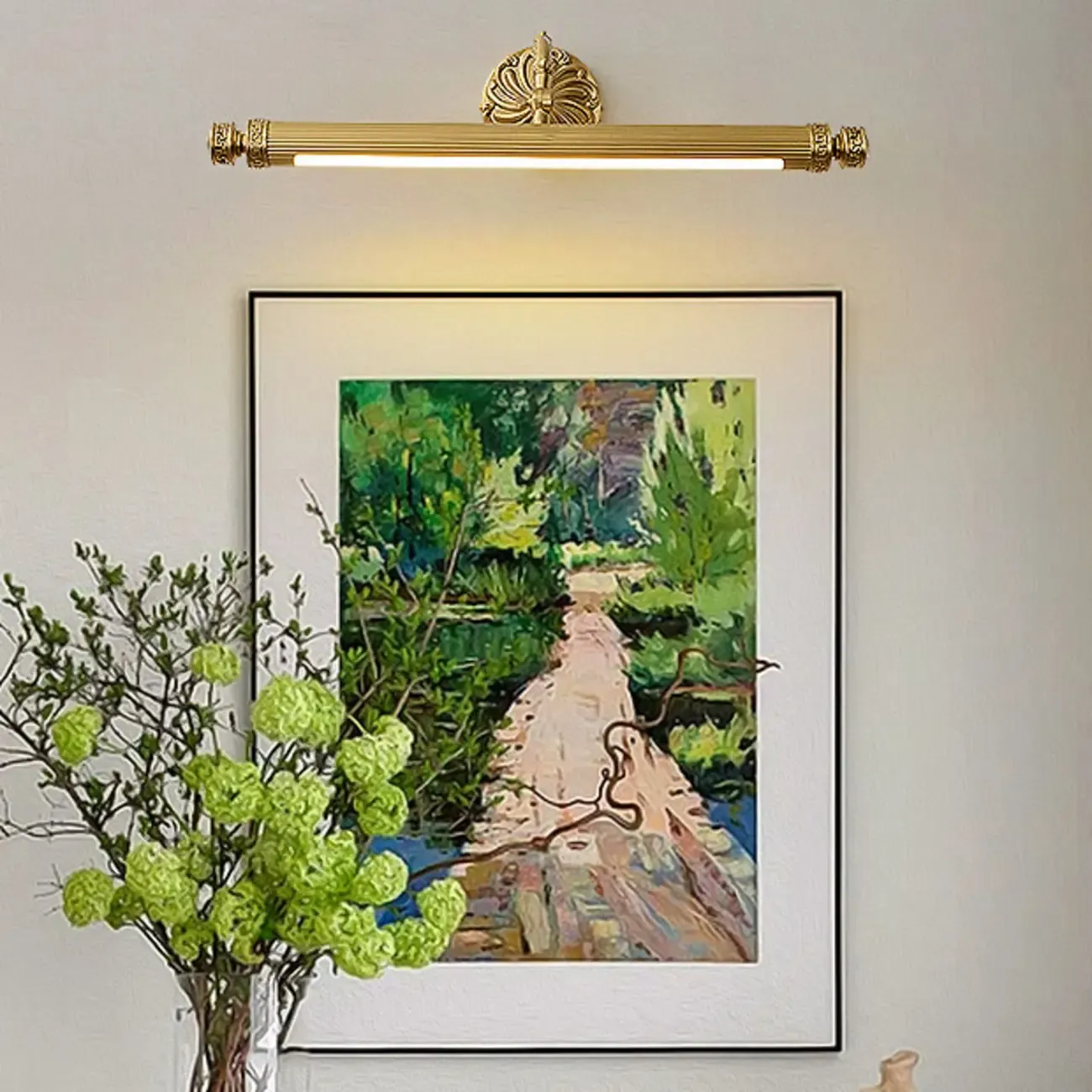 Gold Bathroom LED Wall Sconce Fixture with Warm Light