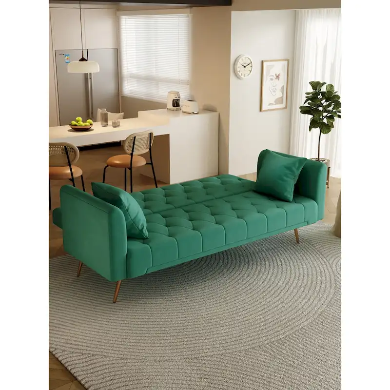 Upholstered Convertible Double Folding Sofa Bed - 19.00 x 71.00 x 30.00
