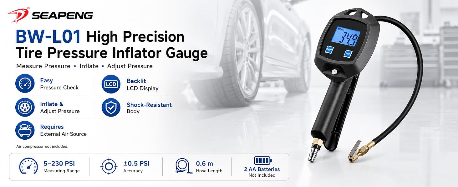SEAPENG BW-L01 digital tire pressure gauge product detail
