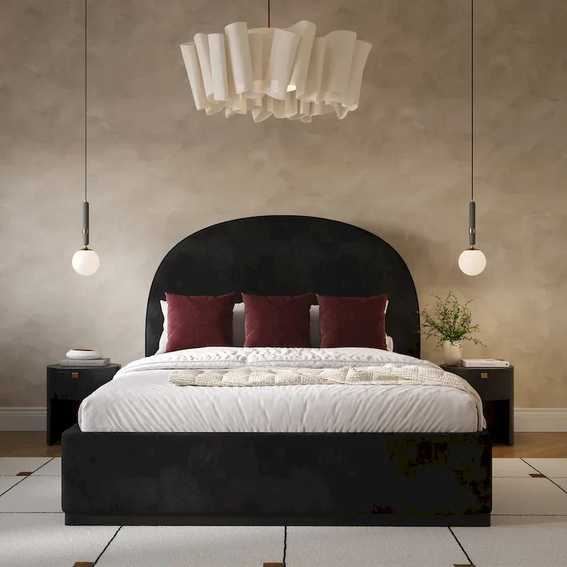 Marlow Velvet Upholstered King Bed