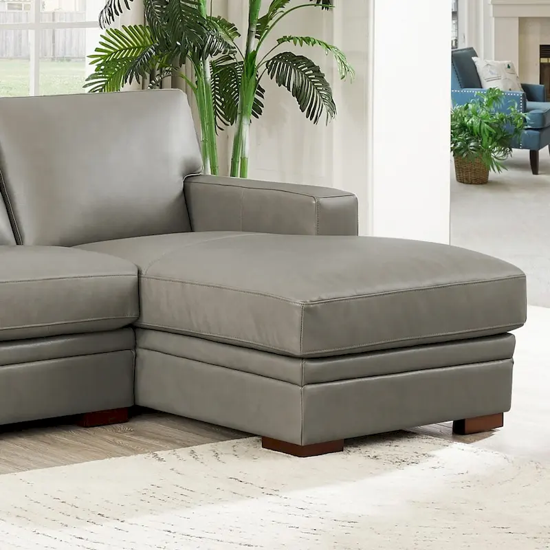 Hydeline Dillon Top Grain Leather Right-Facing Sectional Sofa with Chaise