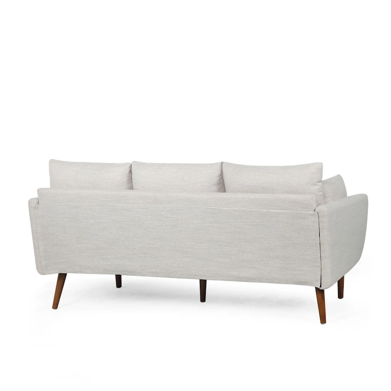Modern 76.5 3-Seater Sofa with Birchwood Legs and Pillows