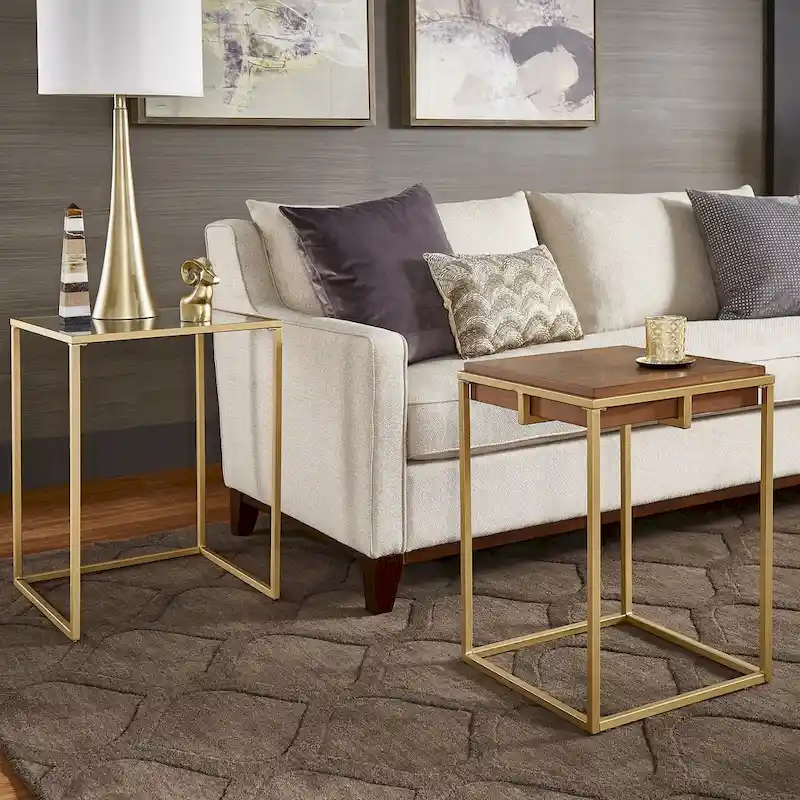 Cooke Square Table with Metal Base by iNSPIRE Q Modern