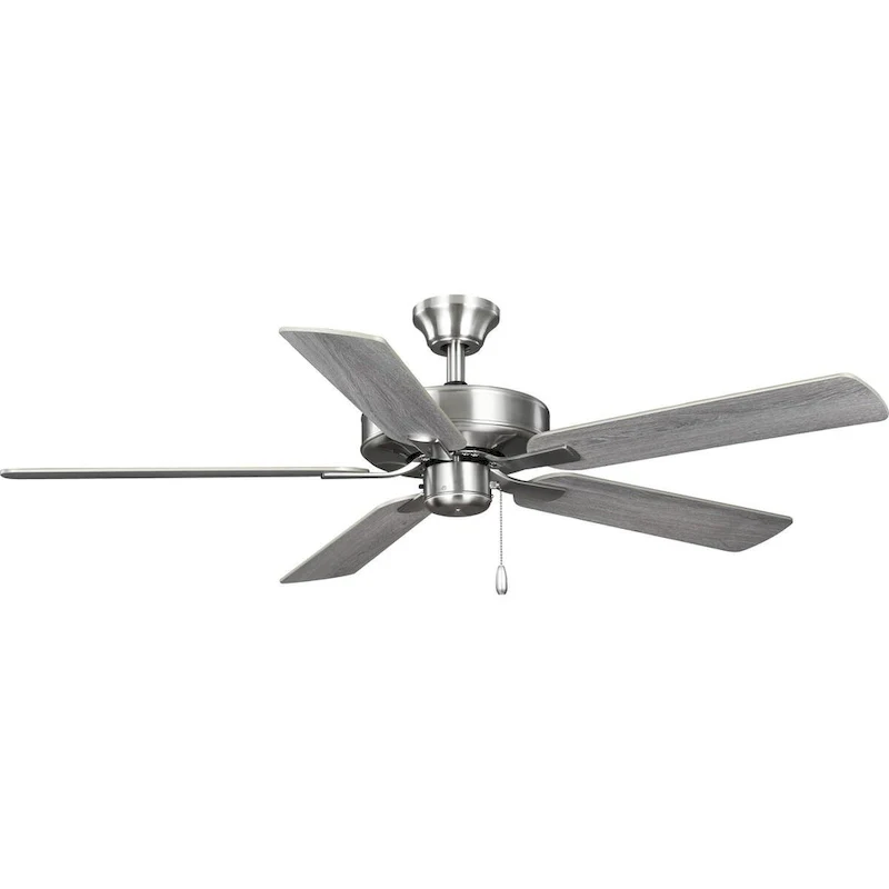 AirPro 52 in. Brushed Nickel 5-Blade AC Motor Transitional Ceiling Fan - 52 in x 52 in x 12.6 in