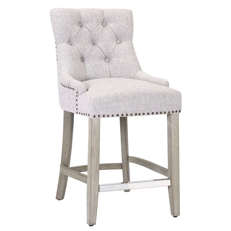 Carter 24 Upholstered Button Tufted Counter Bar Stool