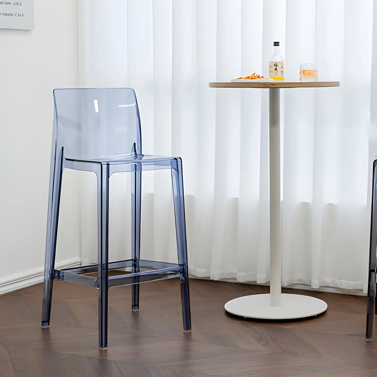 Modern Acrylic Transparent Stylish Rectangle Bar Stool