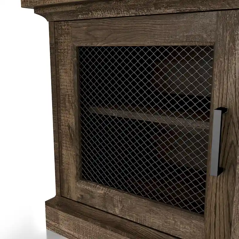 DH BASIC Rustic Reclaimed Oak 69-inch Wide 6-Shelf TV Stand by Denhour