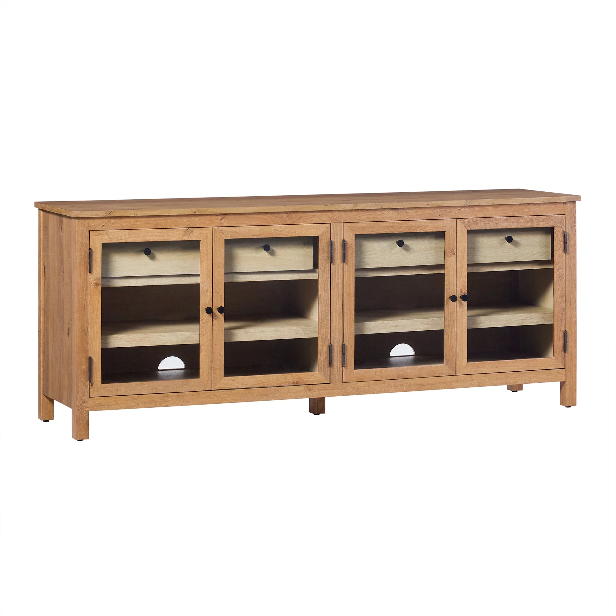 Harlow Traditional Easy Assembly Glass Door 70¡± Sideboard/TV Stand