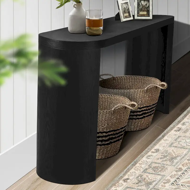 GDFStudio - Avery Modern 60 Console Table with Curved Legs and Versatile Design