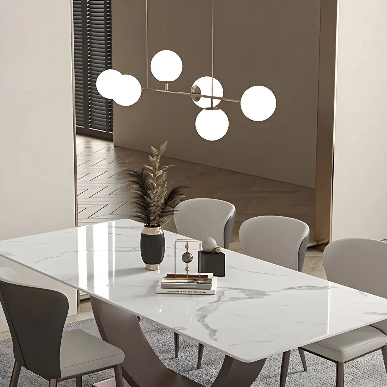 Dining Area Sputnik Glass Globe Pendant Light