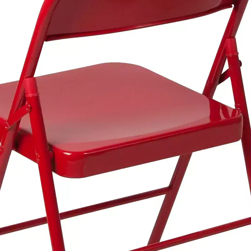 Flash Furniture 4 Pack HERCULES Series Double Braced Metal Folding Chair