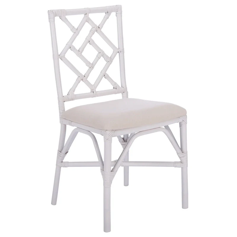 SAFAVIEH Maye Rattan Accent Chair with Cushion (Set of 2) - 18.5 W x 20.9 L x 35.8 H - 19Wx21Dx36H