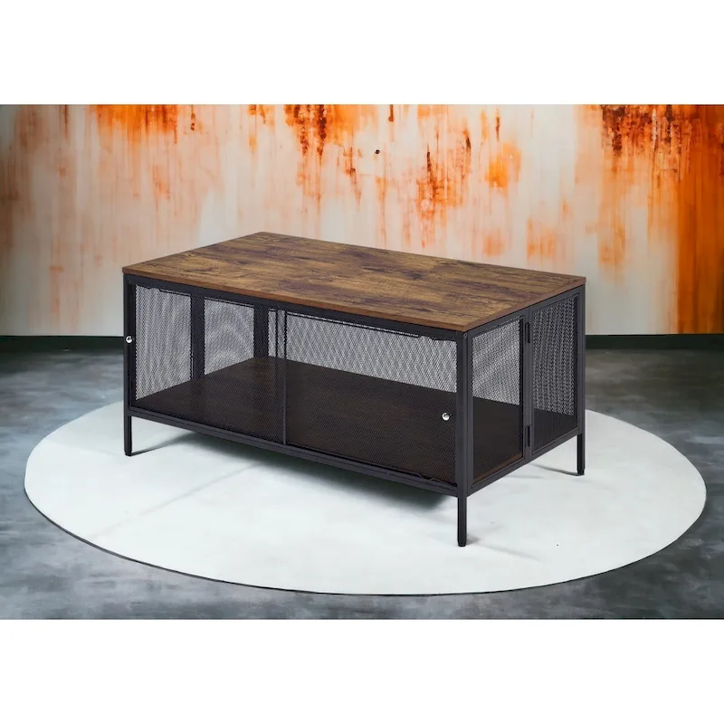 Antique Oak Finish Coffee Table