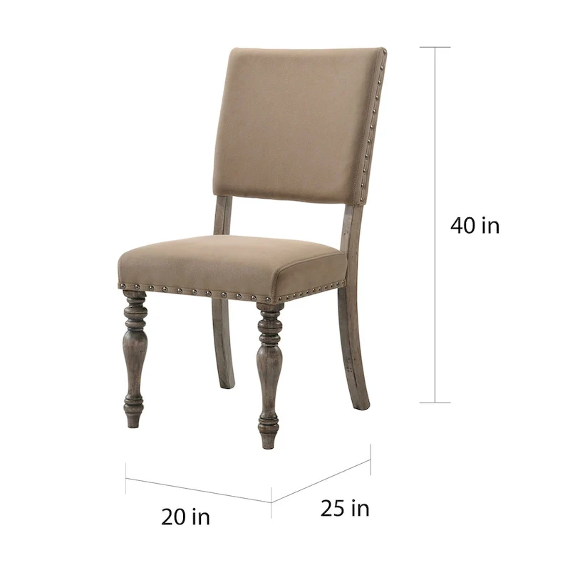 Roundhill Furniture Birmingham Nailhead 6-piece Dining Set