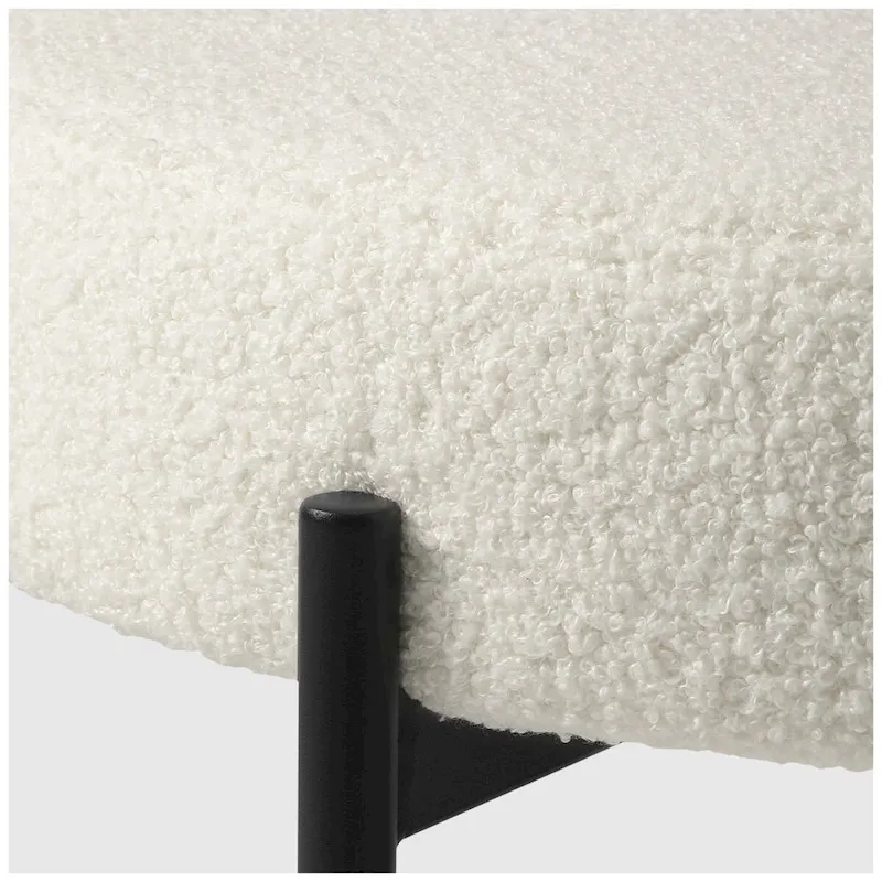 Bayville Mid-Century Curved Back Fabric Upholstered Metal Dining Chair (Set of 6)